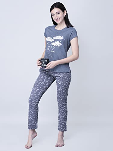 Lyra 701 Premium Cotton Printed Night Suit For Women