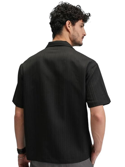 Funky Rich Funkyrich Textured Popcorn Shirts For Men || Casual Shirt For Men || Shirt For Men|| Men Stylish Half Sleeve Shirt ||