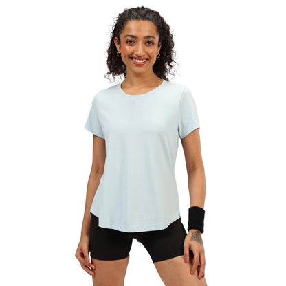BlissClub Cotton Pro Curved Hem Tee, Cotton-Like Comfort, Sweat-Free Confidence, Apple Hem Tee, Flattering Silhouette, Relaxed f