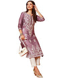 GoSriKi Womens Cotton Blend Straight Chikankari Embroidered Kurta (Chin-Purple-GS_XXL_Purple_XX-Large)