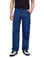 Kotty MenS Mid Rise Solid Cargo Jeans Royal Blue