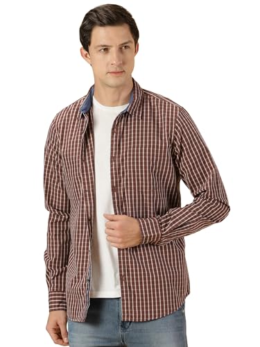 Thomas Scott Mens Slim Fit Shirt (TS1141_Brown