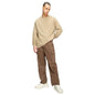 Bewakoof Mens Solid 100% Cotton T-Shirt- Loose Fit, Round Neck, Full Sleeves Brown