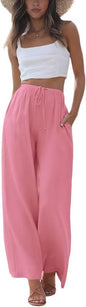 OOMPH! Womens Viscose Rayon Palazzo | Flowy Wide Leg Pants | Trousers with Pockets | Beach & Vacation Wear Pants
