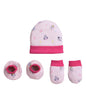 BUMZEE Boys Cotton Cap Mitten Bootie Peach & Pink - 0-3 Months (Peb11065-pch)