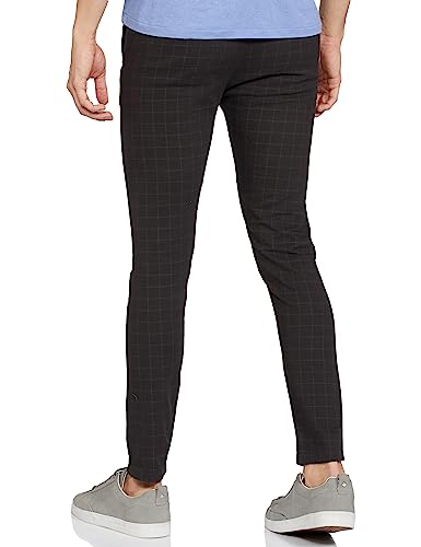 The Indian Garage Co Men Slim Fit Checked Mid-Rise Chinos