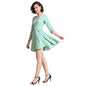 Toochki WomenS Sea Green Cotton Blend Solid Fit & Flared Western Dress | Dress For Women | A Line Dress | Winter Dress | Wester