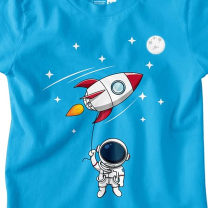 Bon Organik Boys Regular Fit T-Shirt (BON11663_Turquoise Blue