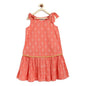 Fabindia Kids Hand Block Print Dress Cotton_6-8Y Peach