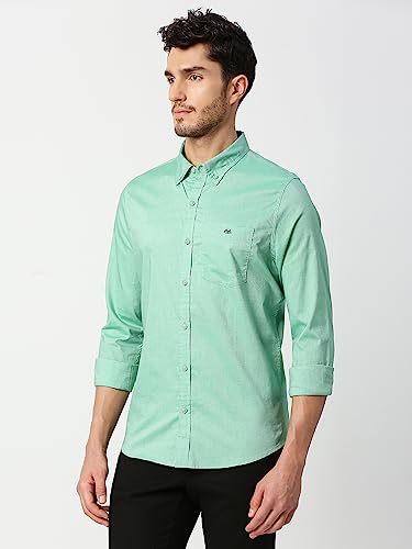 Thomas Scott Solid Color Long Sleeve Regular Fit Casual Shirt for Mens