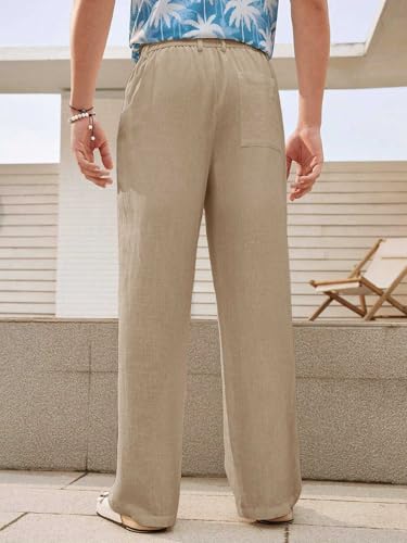 Greciilooks Trouser Pant For Men | Loose Fit Man Track Pants | Formal Causal Regular & Relaxed Cargo | Summer| Stretchable Beige