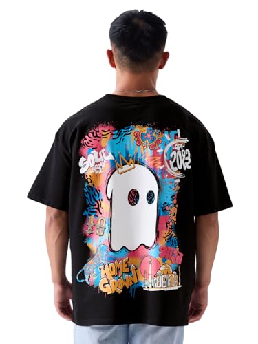 The Souled Store 10th Anniversary: Limited Edition Oversized T-Shirts Black