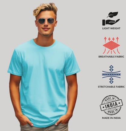 ADRO T Shirts Pack of 2 Mens Tshirts Cotton T Shirts for Men Tshirt T-Shirts Combo T Shirts Tshirts for Men Plain Solid Tshirts