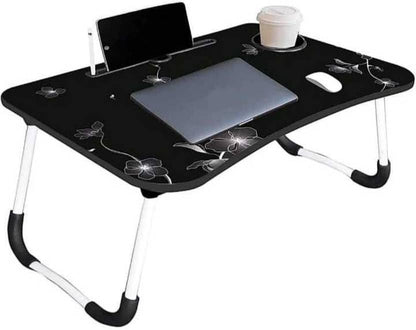 Yajnas Wooden Multipurpose Foldable Laptop Table With Cup&Tab Holder|Table Holder Study Table,Breakfast Table,Foldable And Porta