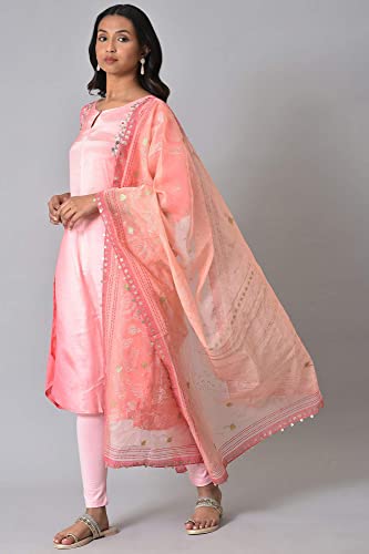 W for Woman Women's Viscose Kurta, Tight & Dupatta