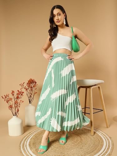 Kzully Polyester Western WomenS Skirts Pista