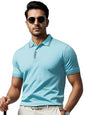 Mens Premium Cotton Polo T-Shirt | 220 GSM Soft Fabric | Casual Stylish Look | Contrast Collar Design Mint Polo T Shirt | Polo T