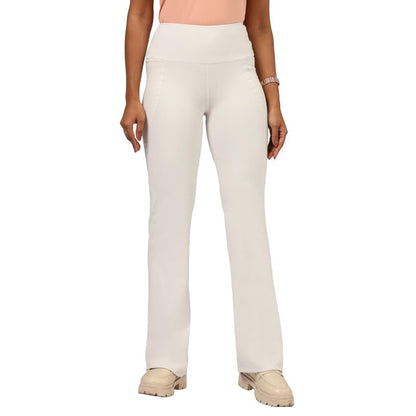 BlissClub Ultimate Flare Pants for Women Upto 54 ft | Ribbed Waistband, 4 Pockets | High Waist Trousers and Formal Pants for Of