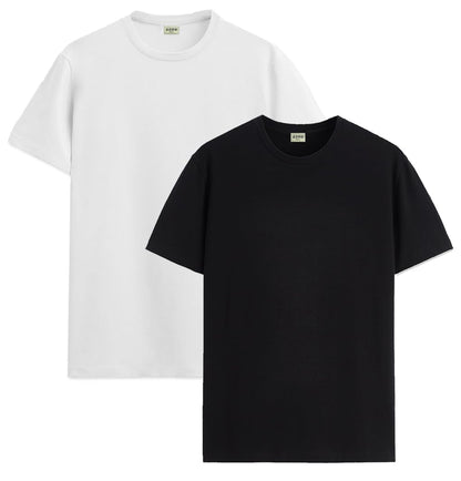 ADRO T Shirts Pack of 2 Mens Tshirts Cotton T Shirts for Men Tshirt T-Shirts Combo T Shirts Tshirts for Men Plain Solid Tshirts