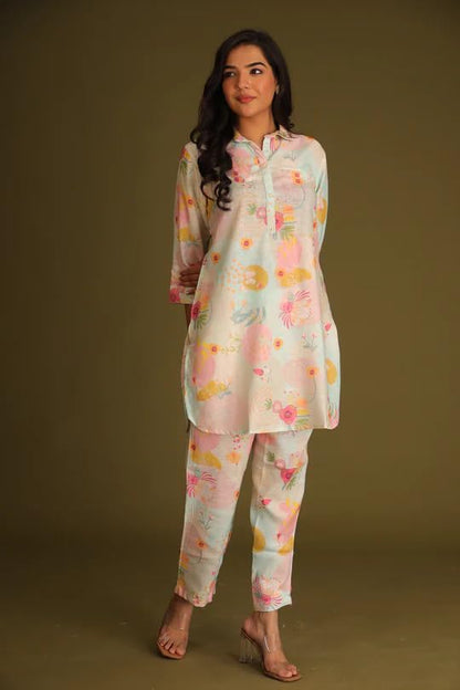 Greciilooks Co Ord Set For Women Stylish | Kurta Set For Women | Kurta Set | Ethnic Co Ord Set For Women | Full Sleeve Co-Ord Se