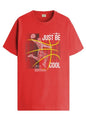 ADRO Men's Graphic Printed 100% Cotton T-Shirt - Regular Fit, Printed T-Shirts for Men (RN24-BCL-RD_Red_XL)
