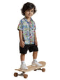 The Souled Store Tom & Jerry: Comics Boys Short Sleeves Collared Neck Button Front Multicolor All Over Printed Viscose Shirts (2