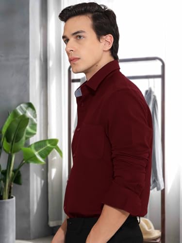 Pinkmint Men Shirt l Cotton Mens Shirt l Long Sleeve Shirt l Formal l Casual Regular Fit Shirt