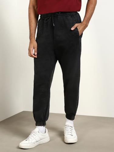 Nobero MenS Loose Track Pants (1M-Bwjg-R0138-Og_Black