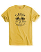 ADRO Florida Paradise Life Mens Printed T-Shirt (XL, Light Yellow)