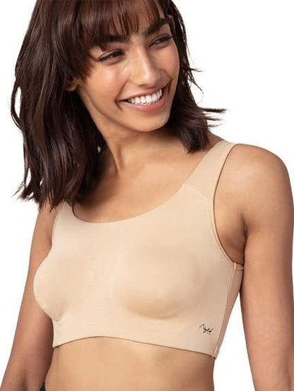 NYKD Soft Cup Easy Peasy Slip On Everyday Bra for Women, Wireless, Full Coverage, Support Shaper, Non Padded Sports Bra Bra, NYB