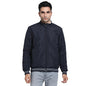 Turtle Men Knitted White-Navy Solid Regular Fit Casual Reversible Windcheater