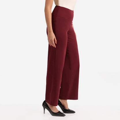 BlissClub Ultimate Wide Lite for Women Above 55 ft Tall | High Waist Trousers and Formal Pants for Office wear | Comfortable fi