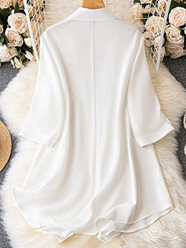 Leriya Fashion Rayon Women Above The Knee Western Dress (LF-WD1099&WD1143_White&Orange