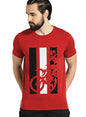 ADRO Men's Bike Rider Printed Cotton T-Shirt (RN22-2-BIK-RD_Red_XL)