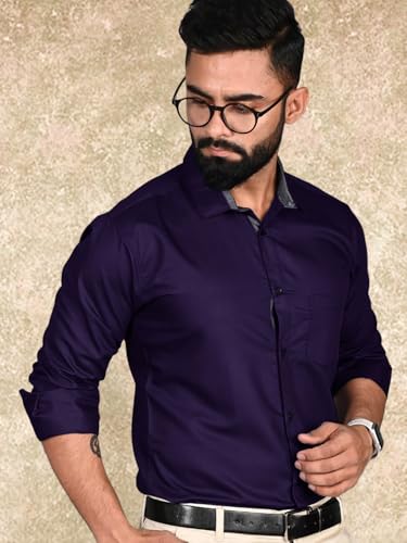 Pinkmint Casual Shirt for Men Regular Fit Long Sleeve Shirt Suitable for Event, Formal Wear