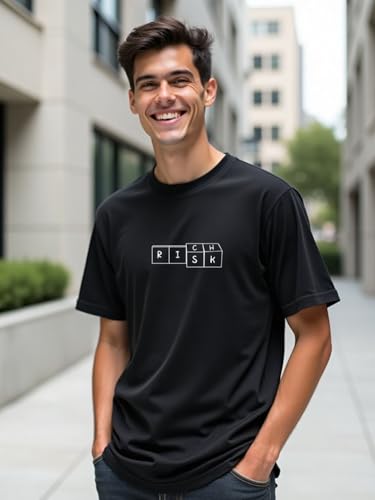 Nobero MenS Graphic Printed Regular Fit T-Shirt (1M-Twts-C1177-Bs_Black
