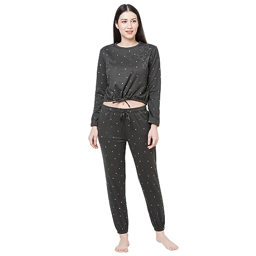 Sweet Dreams Womens Printed Pyjama Set Grey