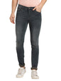 Turtle Men Cotton Stretch Solid Narrow Fit Dark Grey Jeans