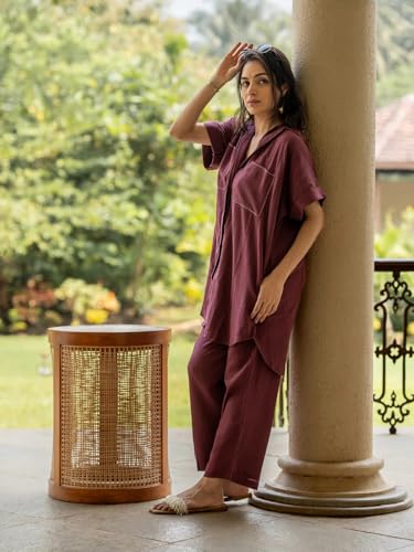 ANNI DESIGNER Women's Ethnic Co-ord Set | Viscose Embroidery Kurta Pant Set | Stylish Indian Co-Ord Set | Summer Festive & Travel Wear