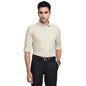 Turtle Men 100% Cotton Beige Solid Slim Fit Formal Shirts