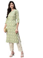 Aarika WomenS Cotton Regular Tunic Shirt (Kurti-W-Nm-A-110_Green_Xl)