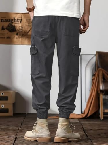 Leriya Fashion MenS Cargo Pants With Pockets | Cotton Joggers For Men | 6 Pocket Jeans Pant | Casual Trousers For Men (Lf-Tp-11