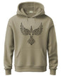 ADRO Men's Cotton Neck Hooded Sweatshirt (H24-BIRD-BE_Beige