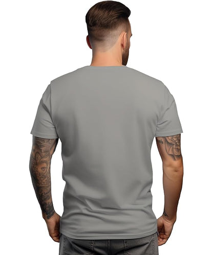 Peppyzone Mens Regular Fit T-Shirt (PZ-Number-9910_Grey5