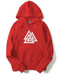 ADRO Men's Cotton Neck Hooded Sweatshirt (H21-M-TKT-RD_Red_XL)