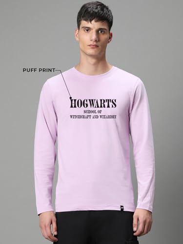 Bewakoof Official Marvel Merchandise Hogwarts Mens Graphic Print Regular Fit Full Sleeve Round Neck Cotton Jersey T-Shirt_65983