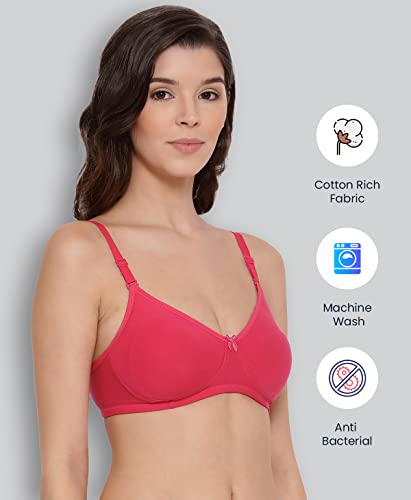 Lyra 551 Diana Spacer Full Coverage Premium Cotton C-Cup Bra For Women Fuchsia