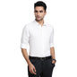 Turtle Men Poly Cotton White Jacquard Slim Fit Ceremonial Shirts