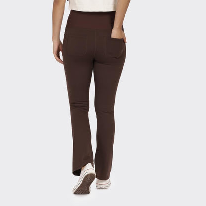 BlissClub Ultimate Flare Pants for Women Above 55 ft Tall | Ribbed Waistband, 4 Pockets | High Waist Trousers and Formal Pants