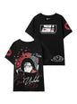 The Souled Store Naruto: Itachi Boys Short Sleeves Round Neck Black Graphic Printed Regular Fit Cotton T-Shirts (2-8 Yrs)